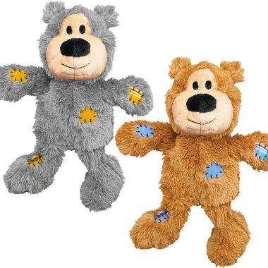 KONG Wild Knots Bears - Durable Dog Toys with Internal Knotted Ropes and Minimal Stuffing for Less Mess (Assorted Colors) (X Large (2 Pack))